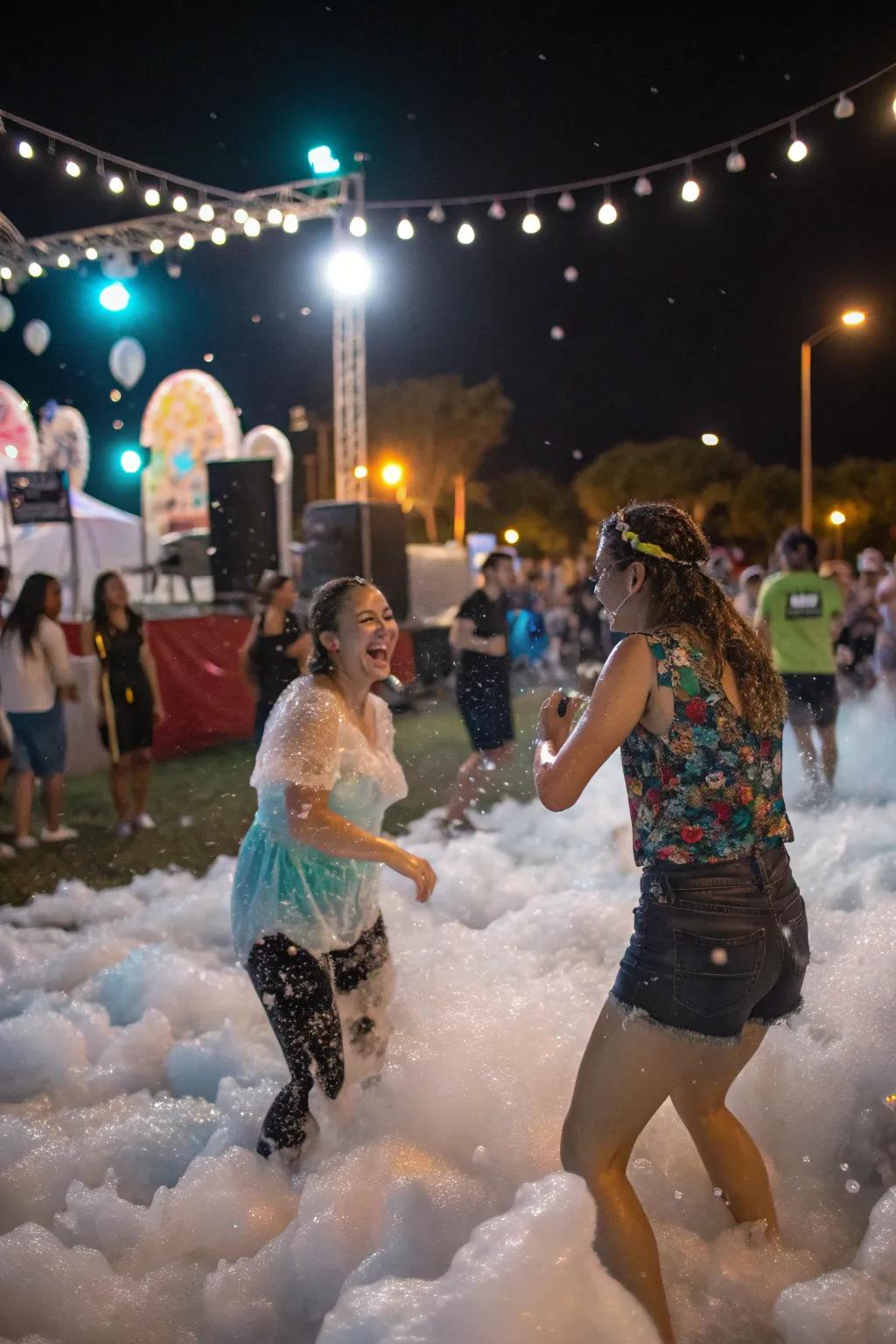 An effervescence celebration converting the backyard into a terpsichore paradise