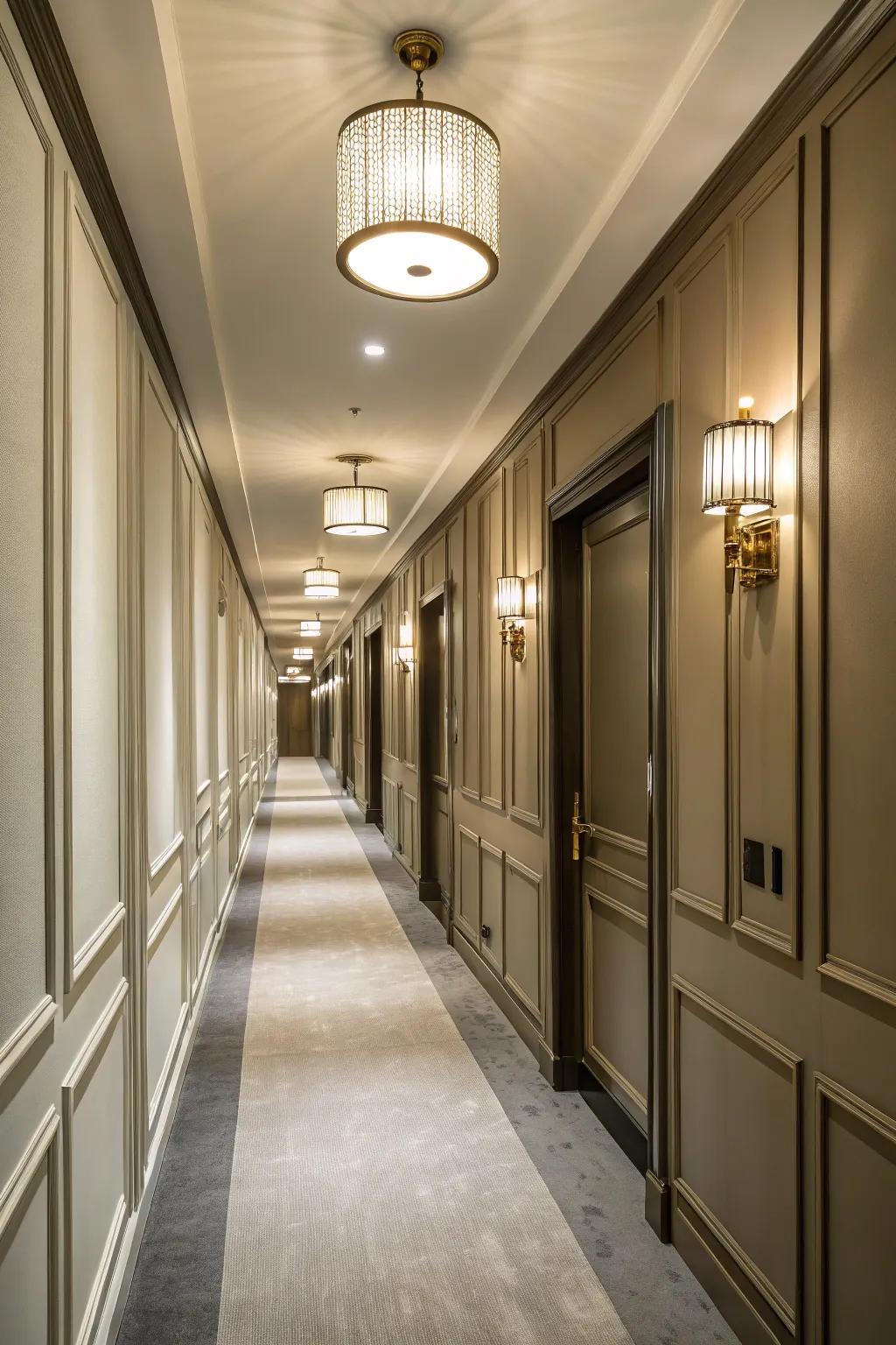 Wall-to-ceiling paneling offers a bold, cohesive look.