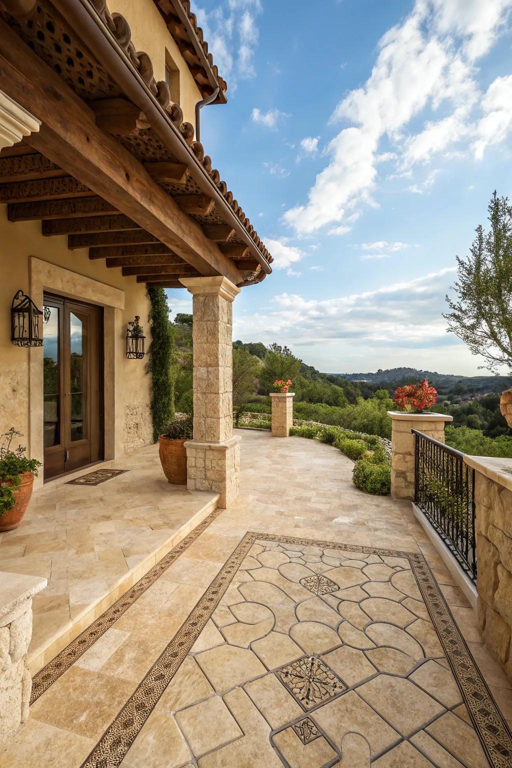 Attain Mediterranean refinement with tivoli tiles.