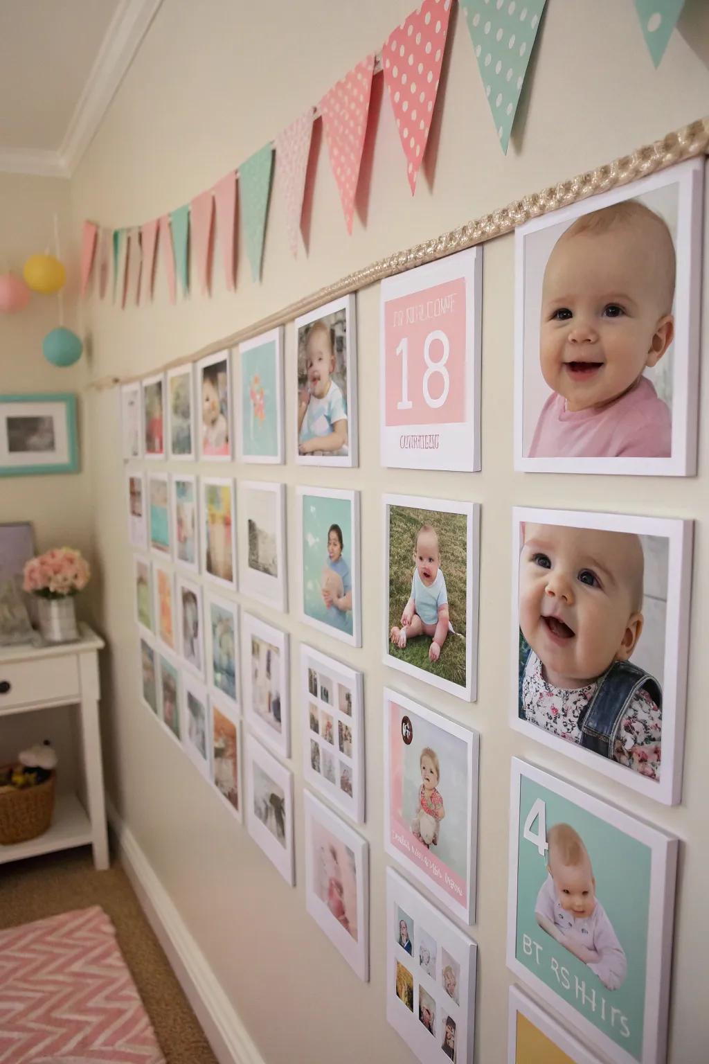 Capture baby’s first year with a dedicated photo display.