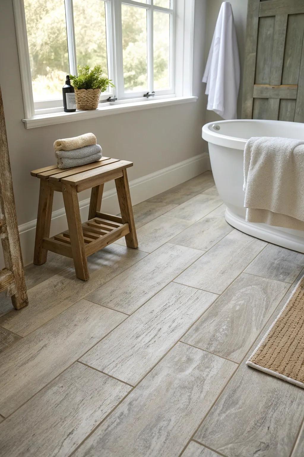 Embrace industrial style using concrete-look floors that add a contemporary edge. 🏗️ #IndustrialDesign #ModernInterior