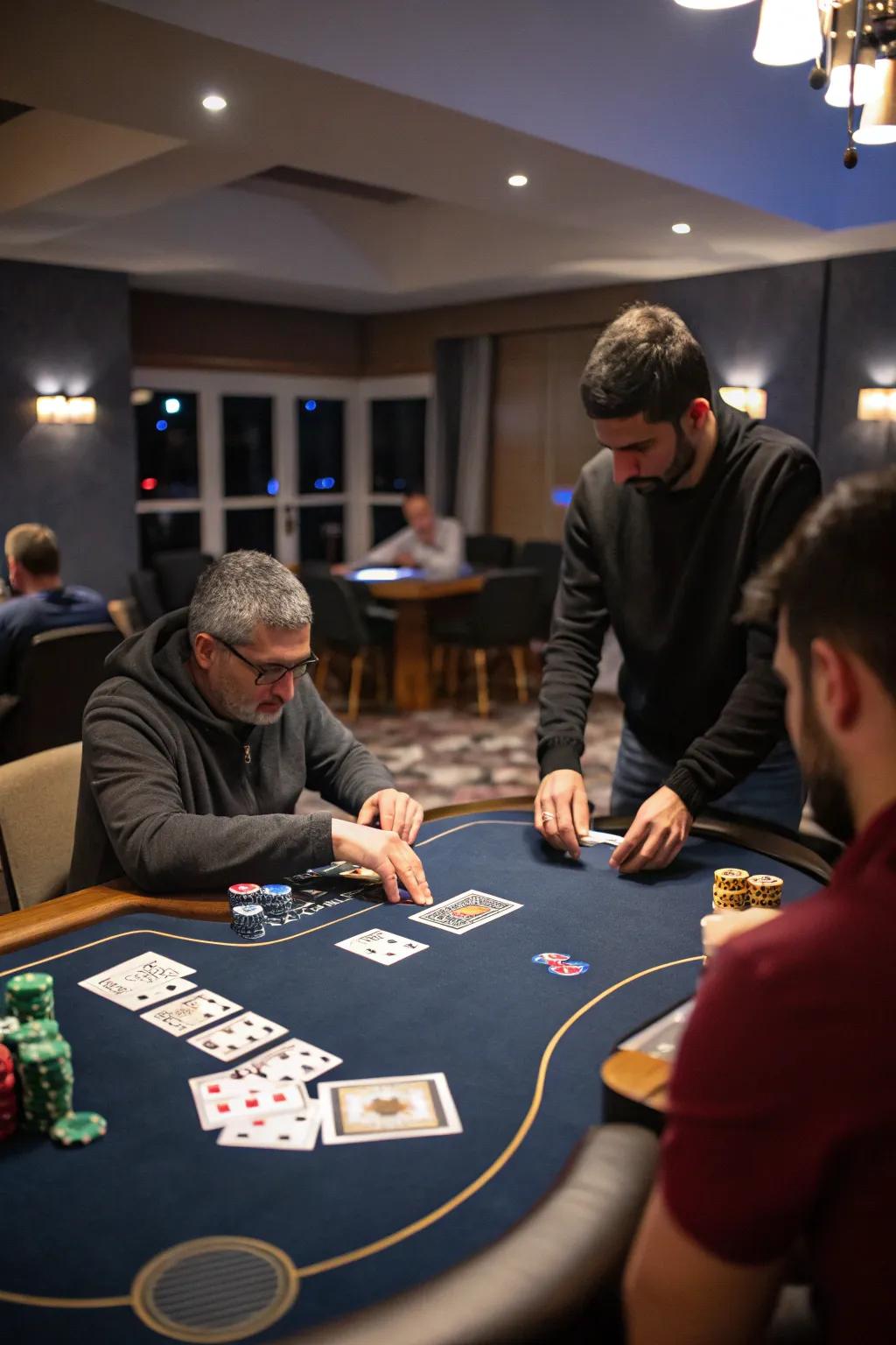 Welcome everyone with a quick poker tutorial.