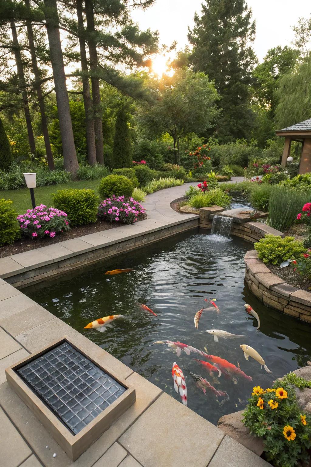 Sustainable beauty with sun-powered aqua attributes.