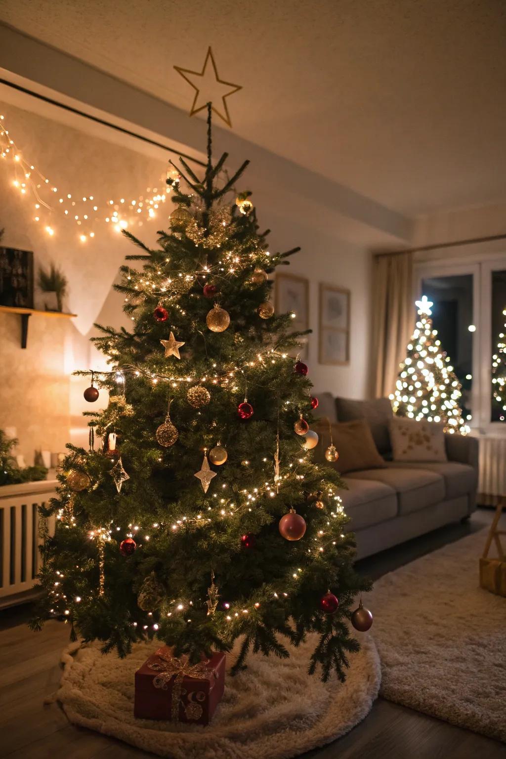 Fairy illumination inject a magical, whimsical element.