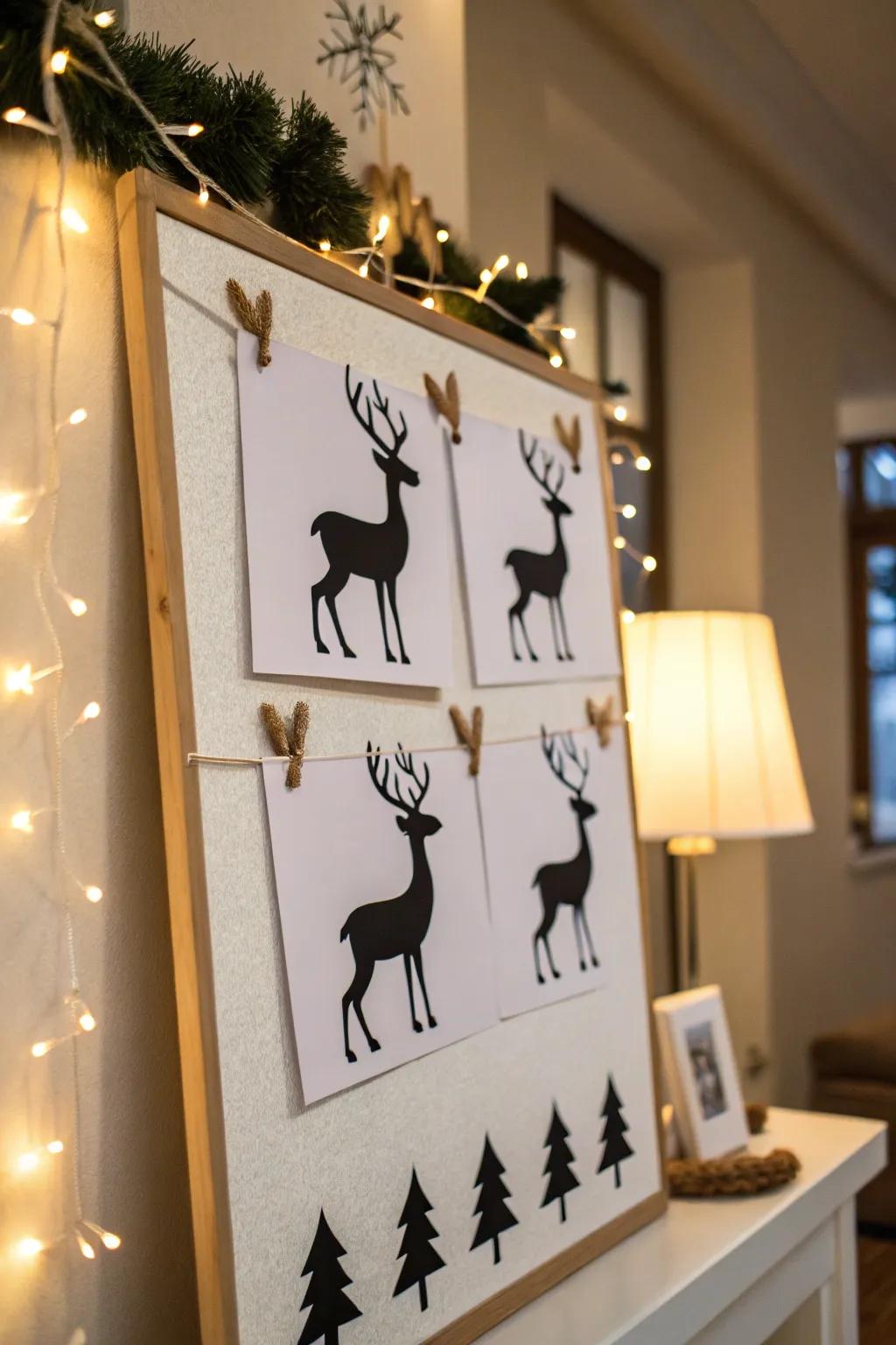 Minimalist blueprints convey a contemporary nuance to your display.