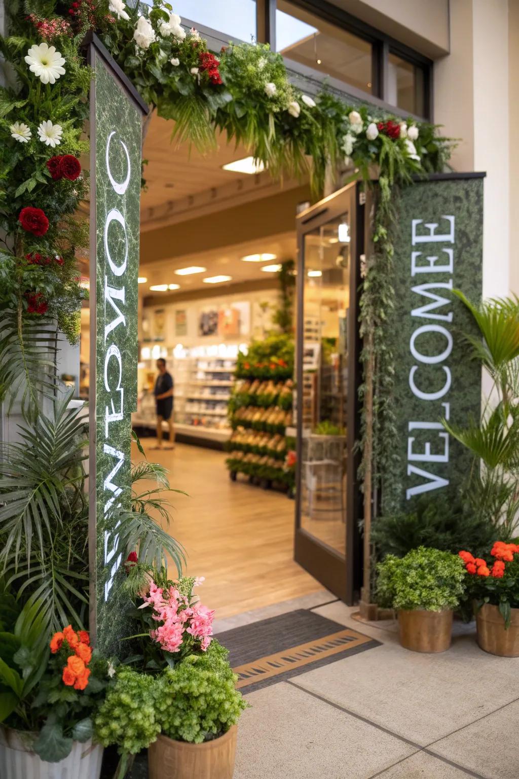 A thoughtfully designed entrance lays the groundwork for a memorable shopping experience.