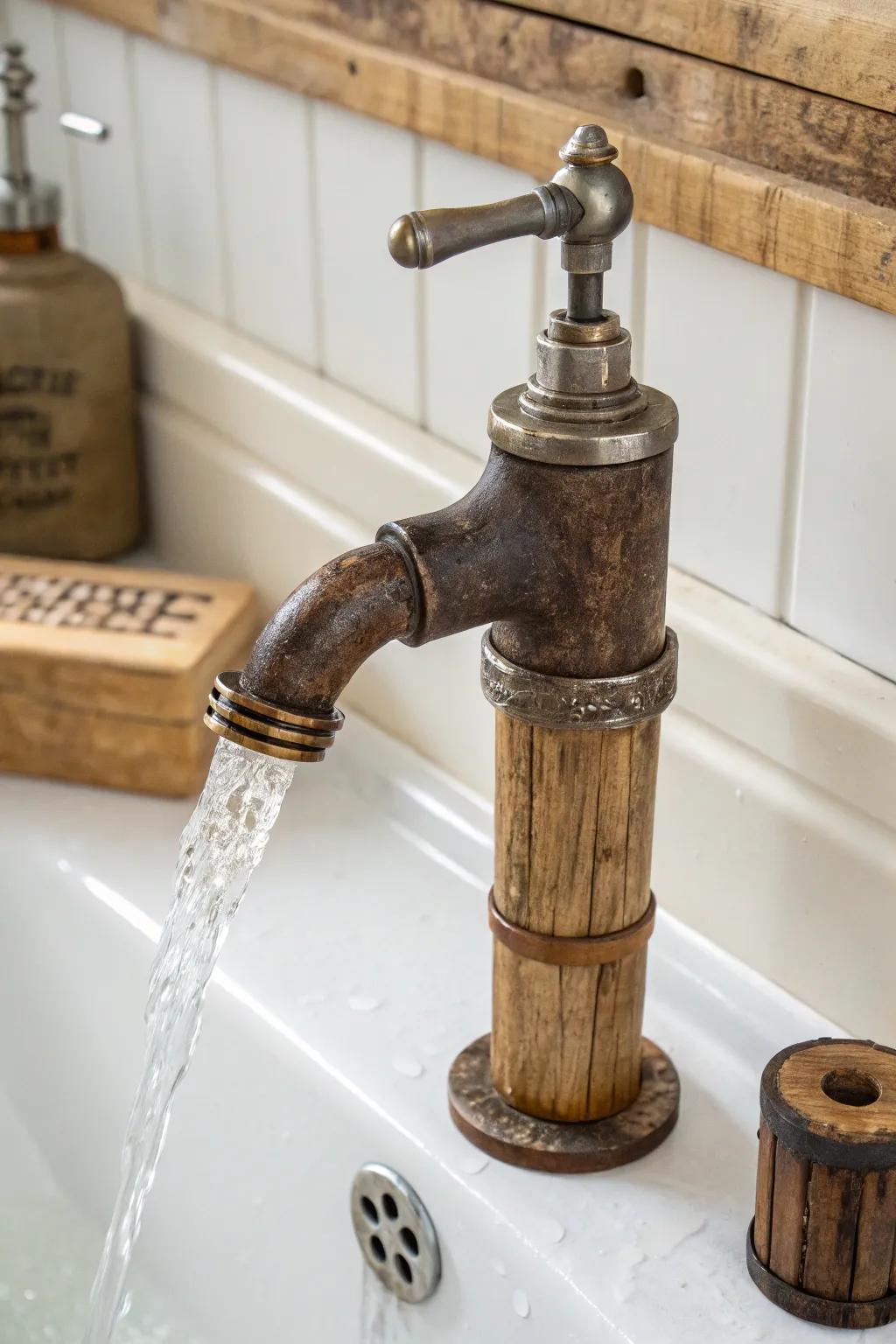 Sustainable materials enhance rustic artistry with conscience.