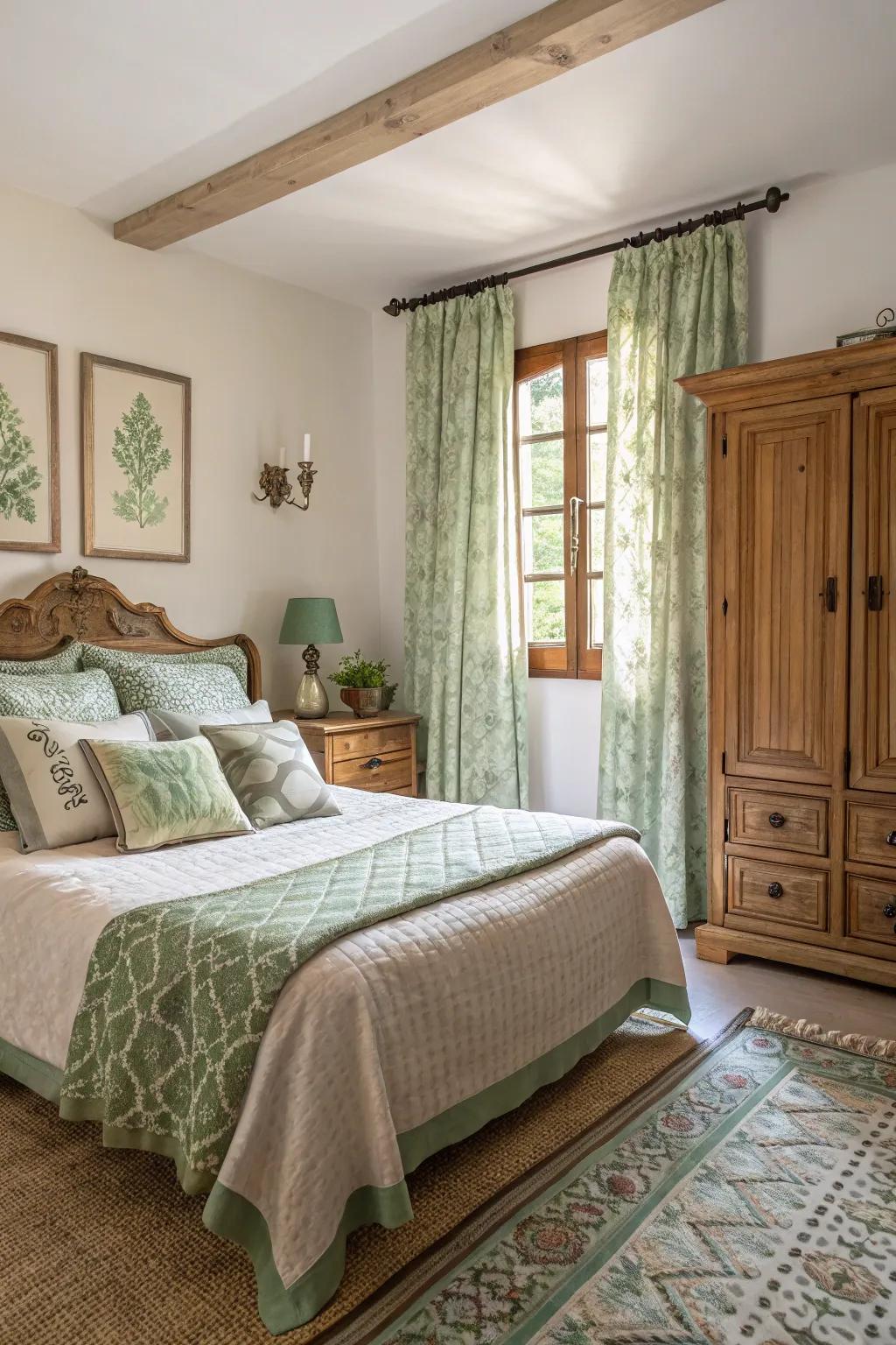 Handcrafted adornments inject a tailored detail.