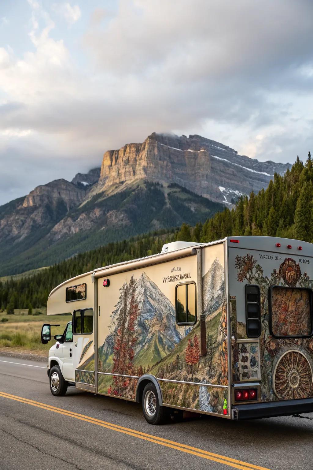 Printed canvas siding allows complete personalization and creative freedom.