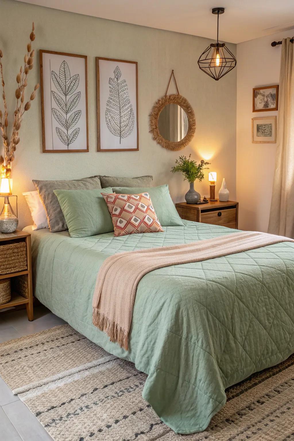 Discover playfulness with peachy accents.