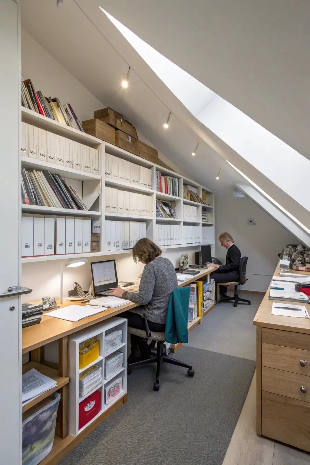 Increasing productivity through the use of wall-mounted features