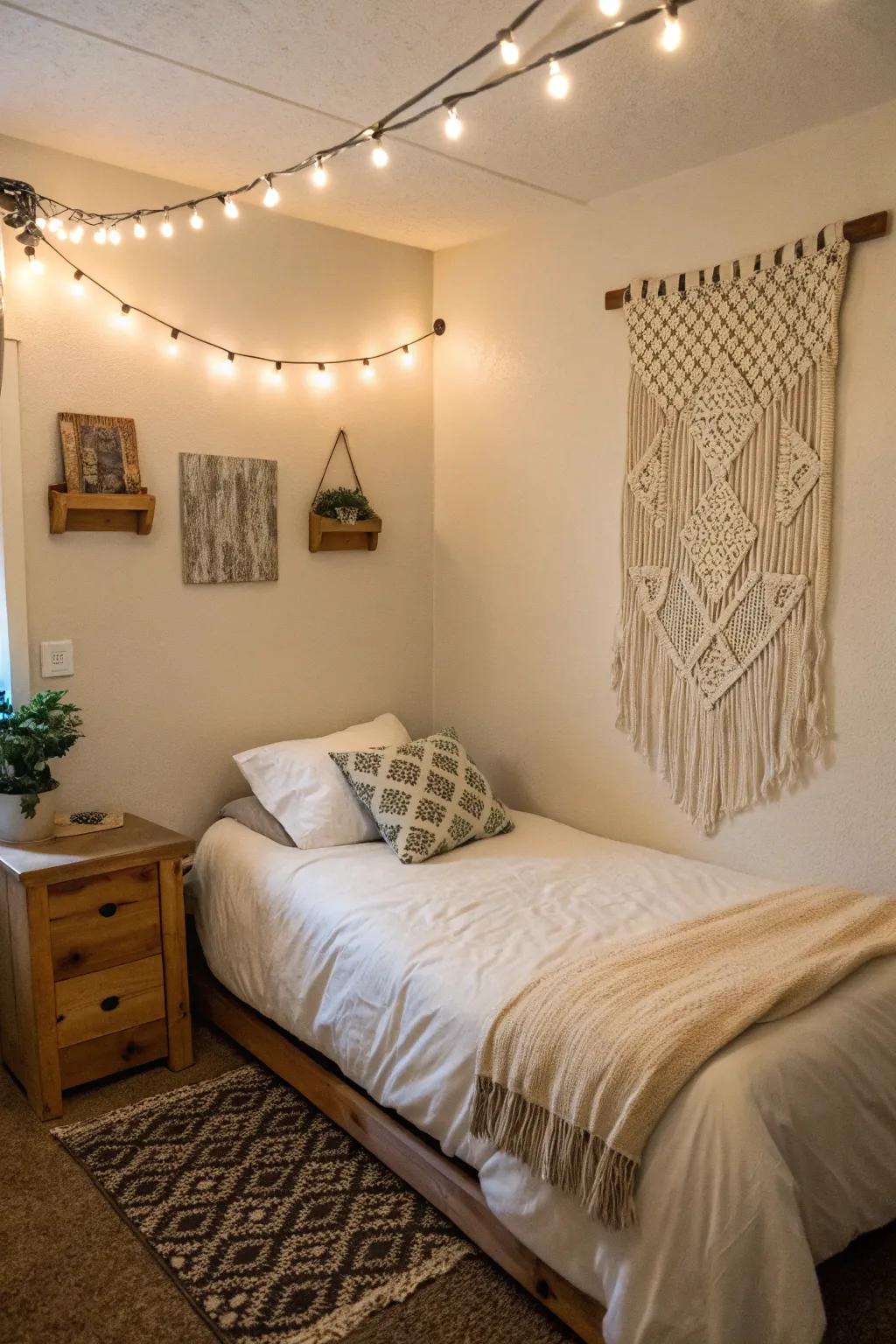 DIY decor adds a personal and budget-friendly touch.