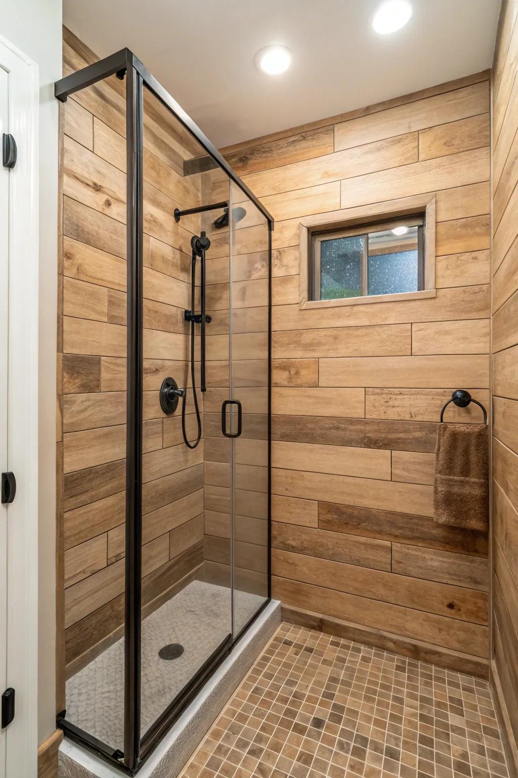 Timber inspired coverings impart warmth and an organic feel.