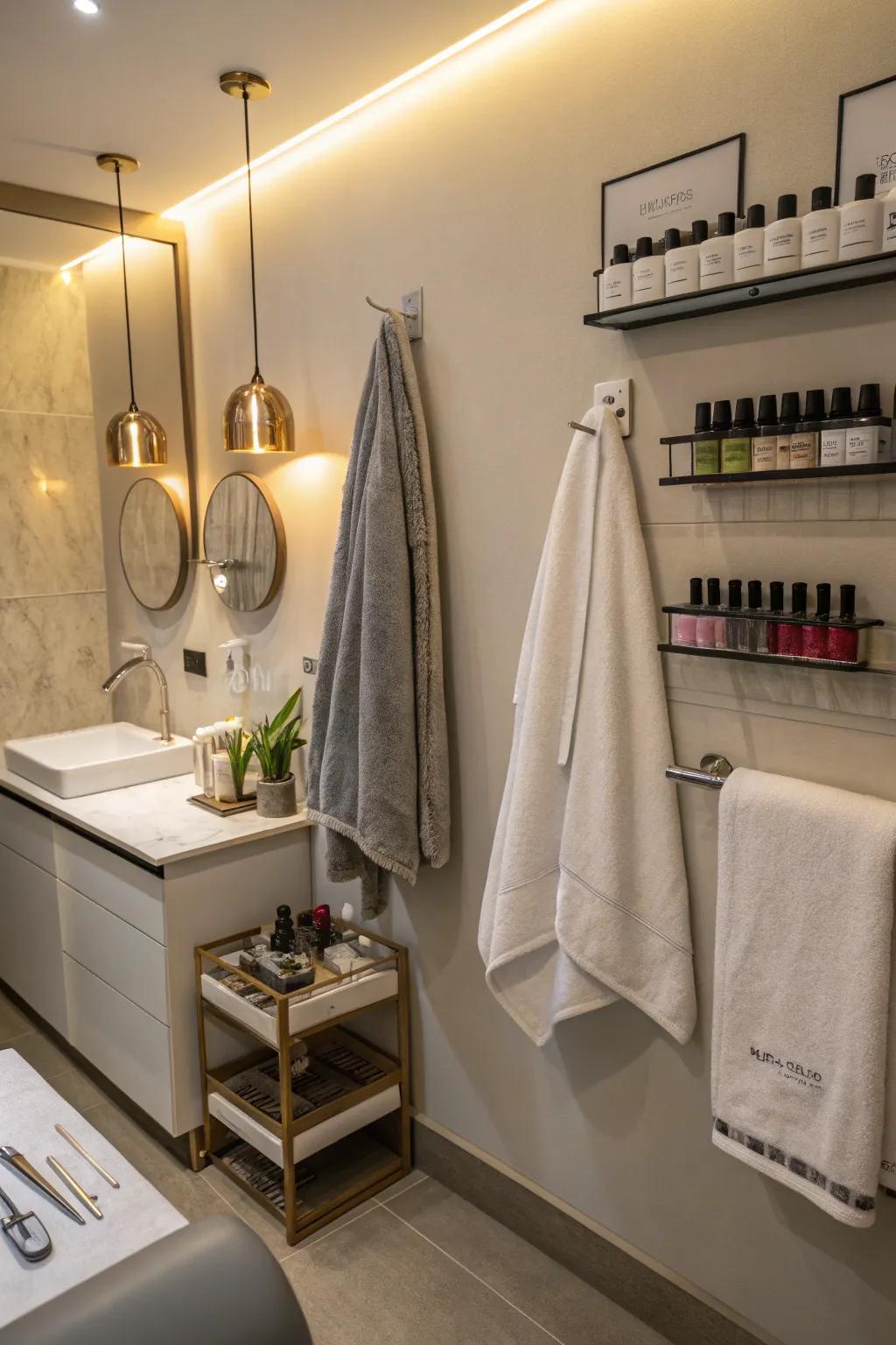 Chic hooks that enhance your room&rsquo;s functionality.