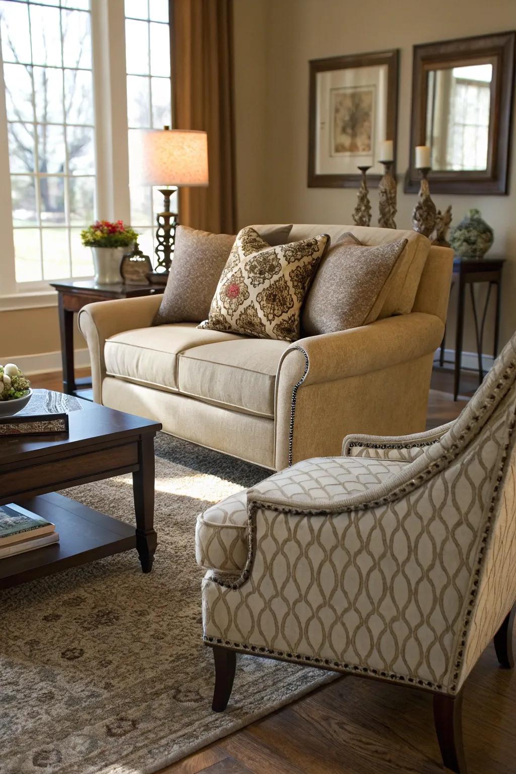 Height differences add style and keeps the area visually fun.