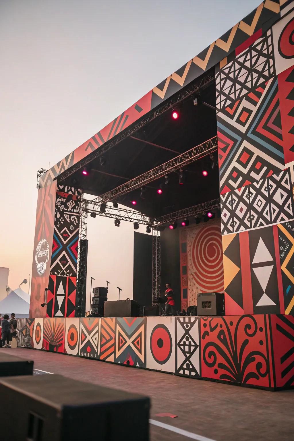 Geometric shapes that add a modern twist.