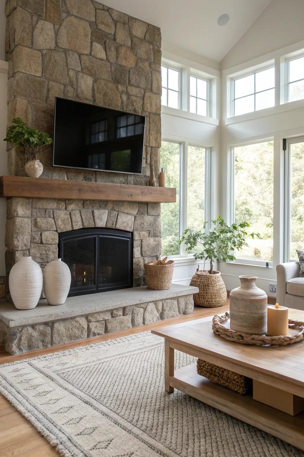 Infuse your expanse via persona through blending d&eacute;cor vogues encircling your stone hearth.