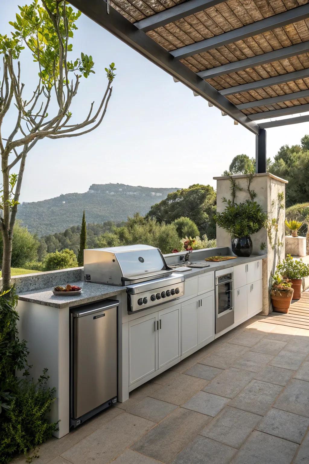 Power-prudent conveniences render outside cooking sustainable.