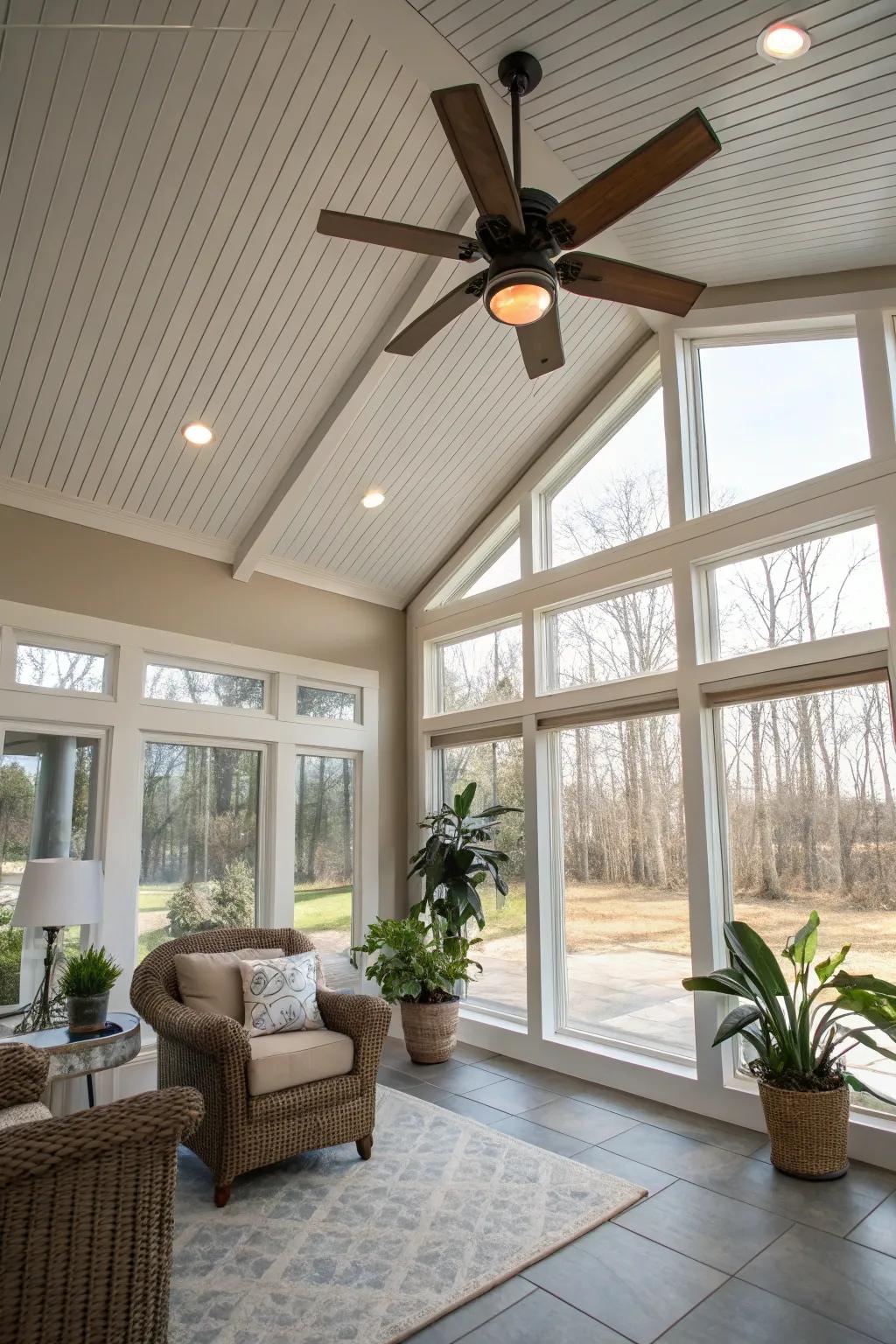 Overhead ventilators combine style with functionality.