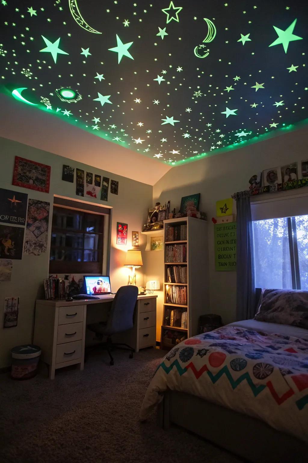 Glow-in-the-dark accents offer a surprising twist.