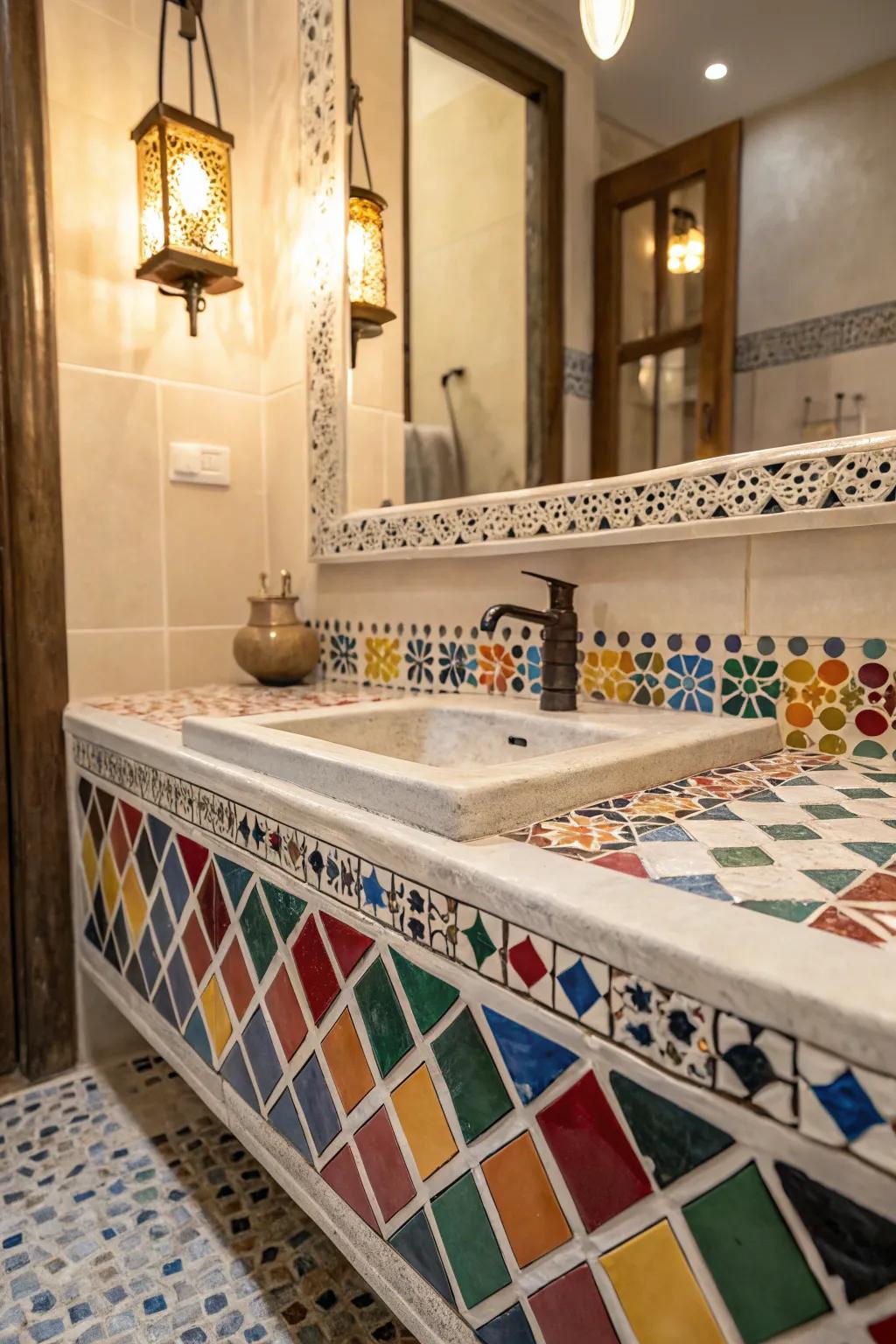 Zellige tiles propose exotic sophistication and facet.