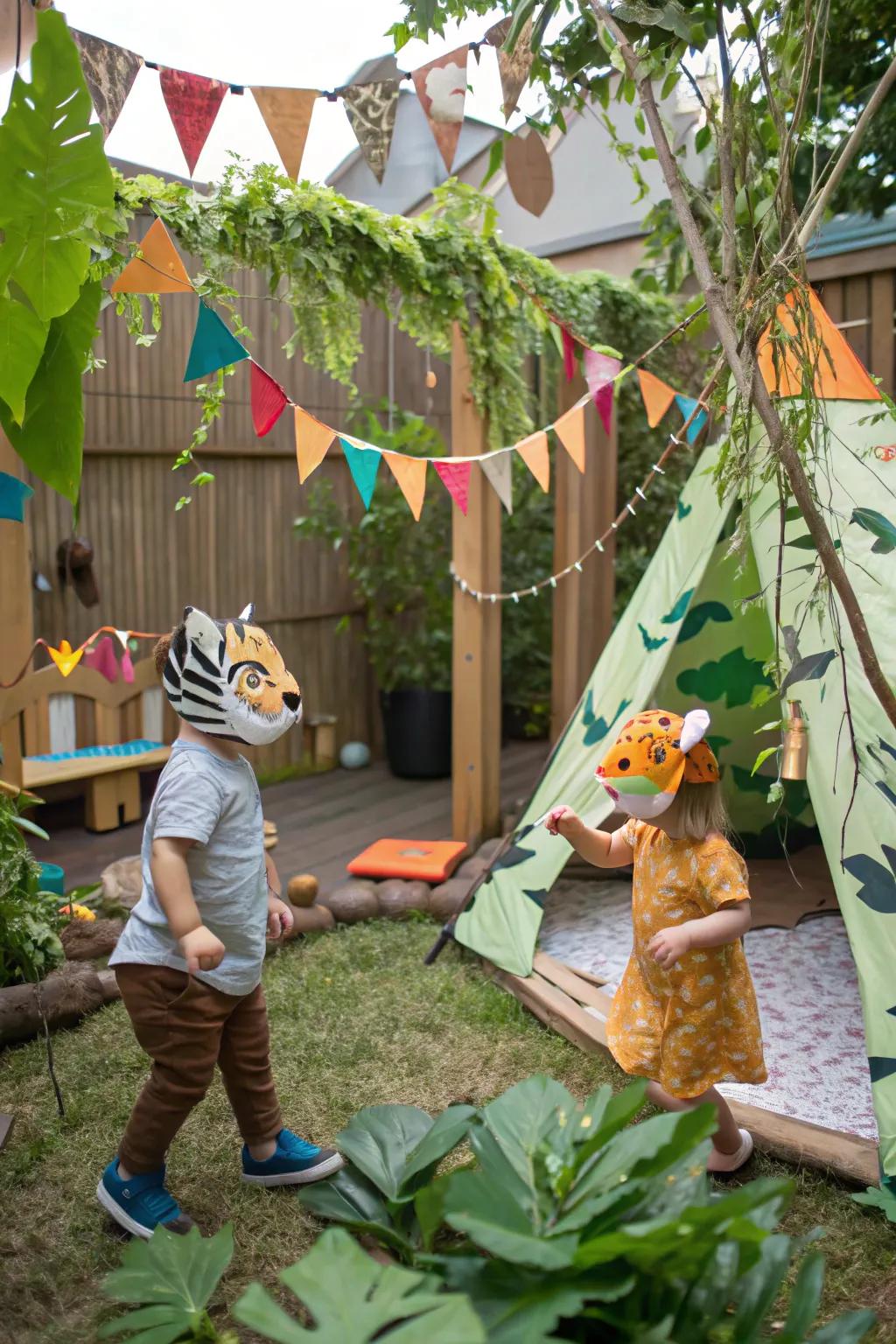 A safari journey will have the children immersed in a world of wildlife.