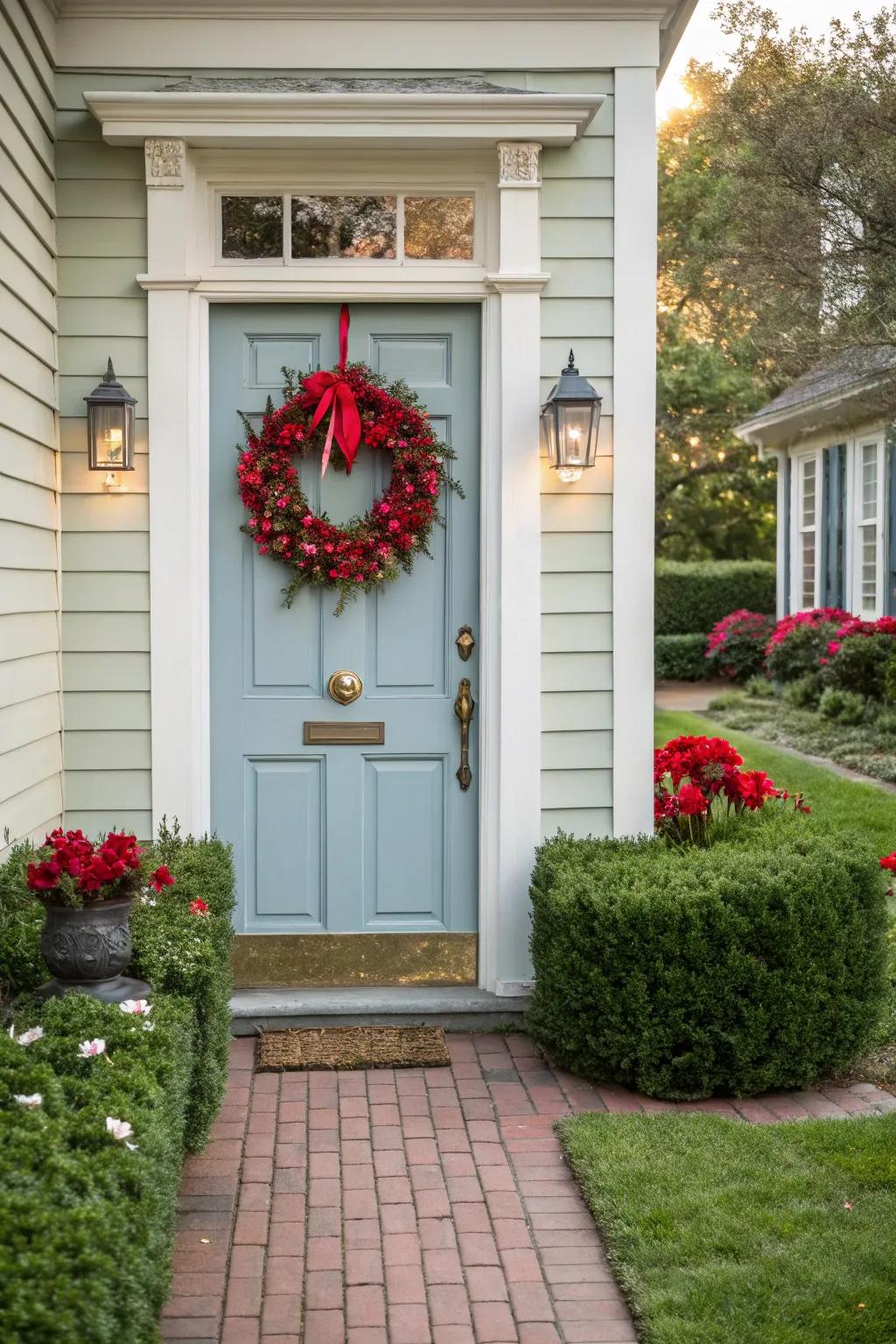 Seasonal décor brings a welcoming and personal touch to any door.