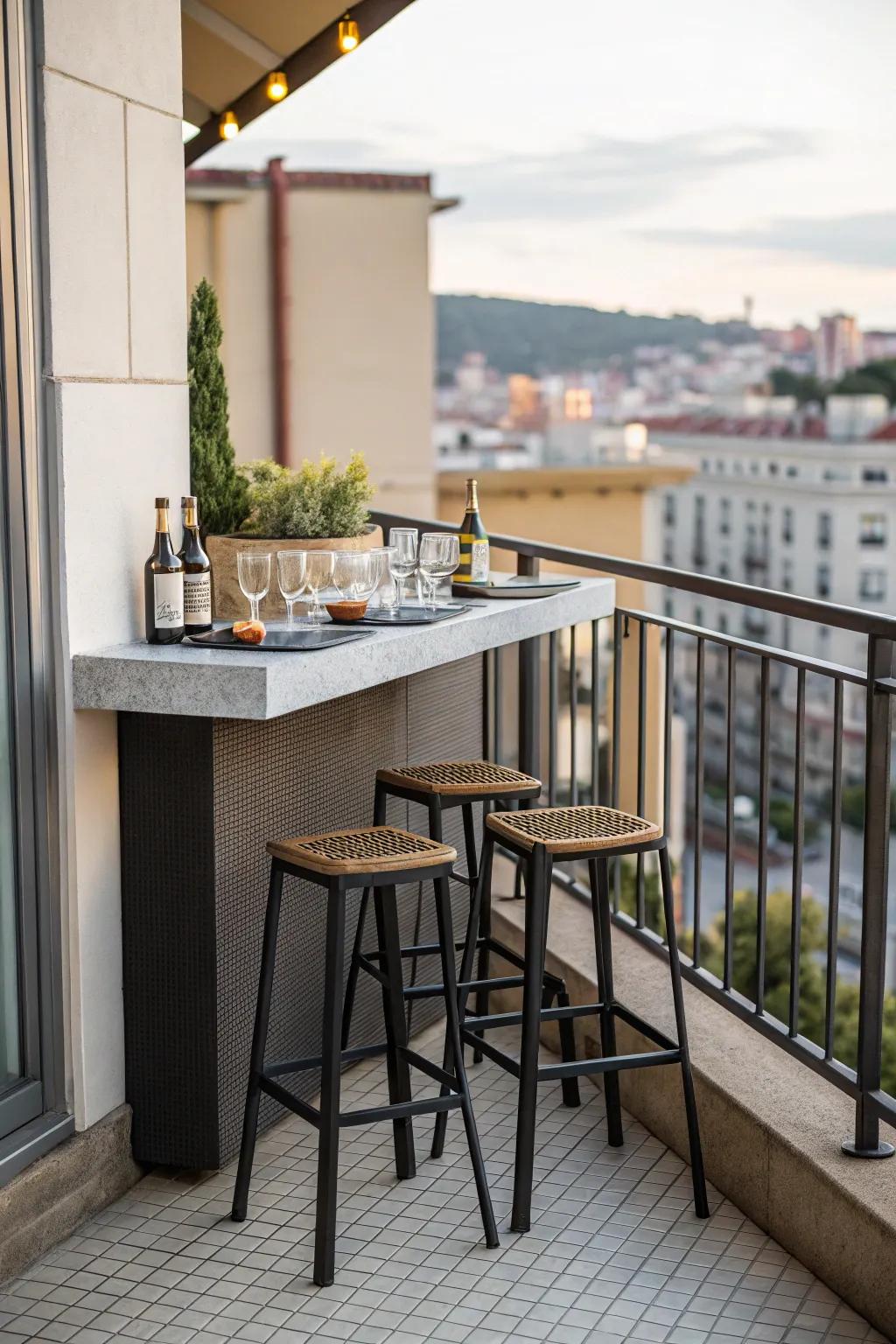 Establish a cozy bar area for evening drinks and relaxation.