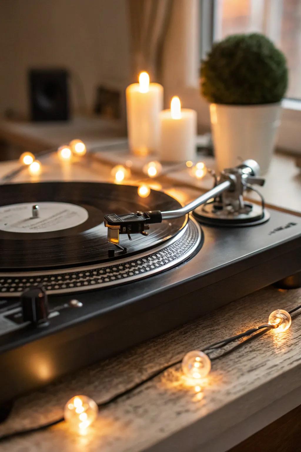 Lights delivering discreet lighting for any record player.