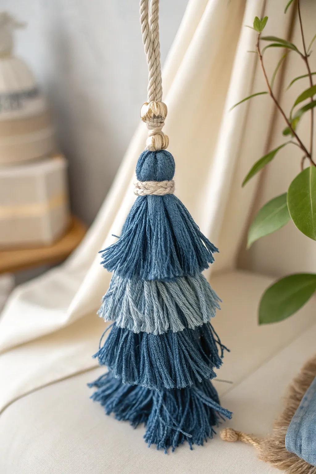 Enhance your style with stylish denim danglers, the perfect mix of upcycled artistry and minimalist charm.