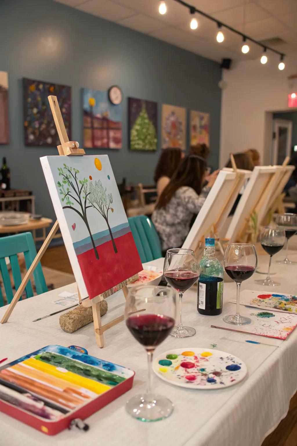 Unleash your artistry through an art creation and indulgence affair.