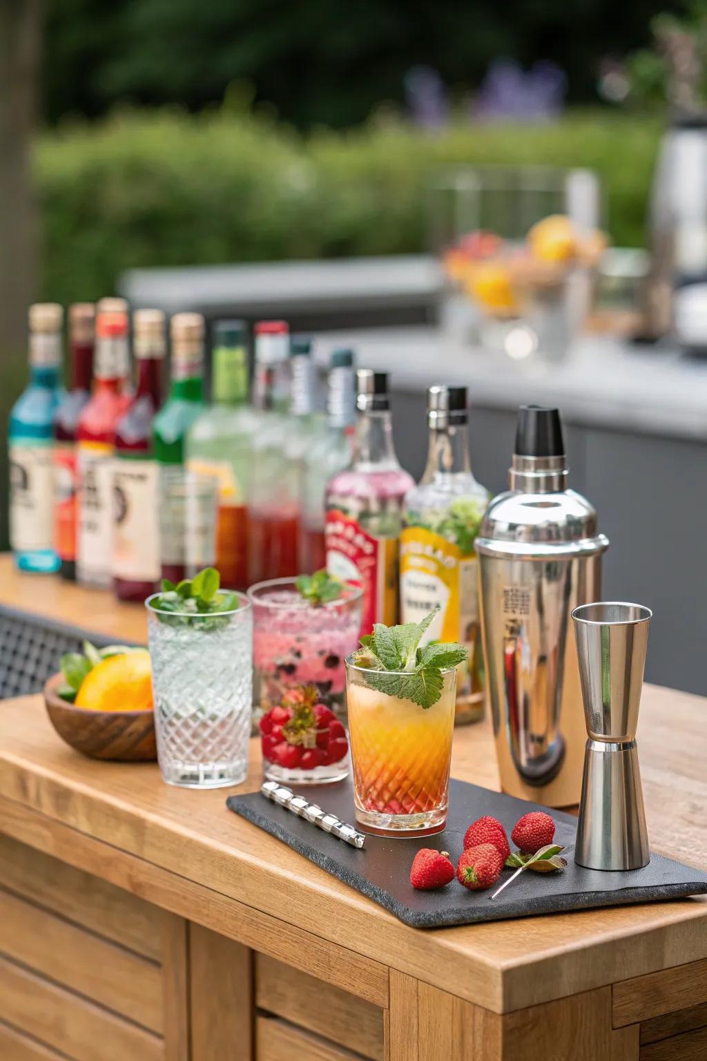 A self-serve drink station encourages interaction during your event.