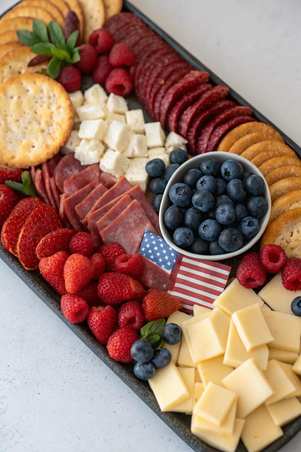 An edible charcuterie board centerpiece.