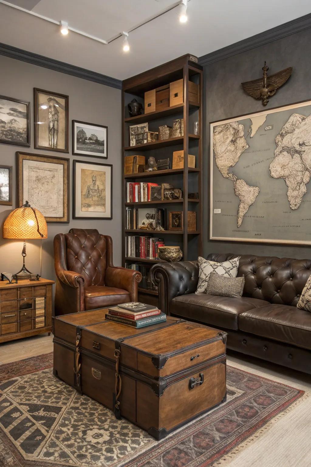 Unique ornaments personalize your living room and exhibit your passions.