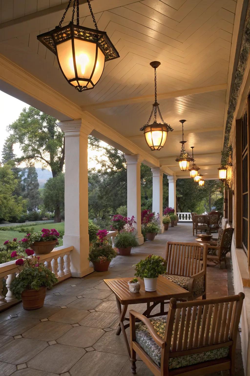 Traditional lights lend timeless elegance to your outdoor spaces.