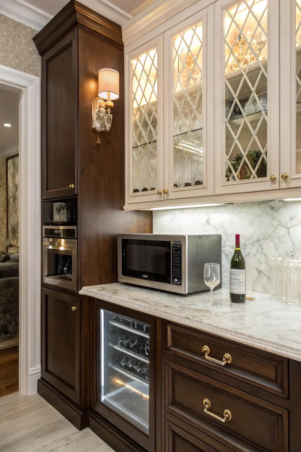 A butler’s pantry delivers a refined, organized home for your speed oven.