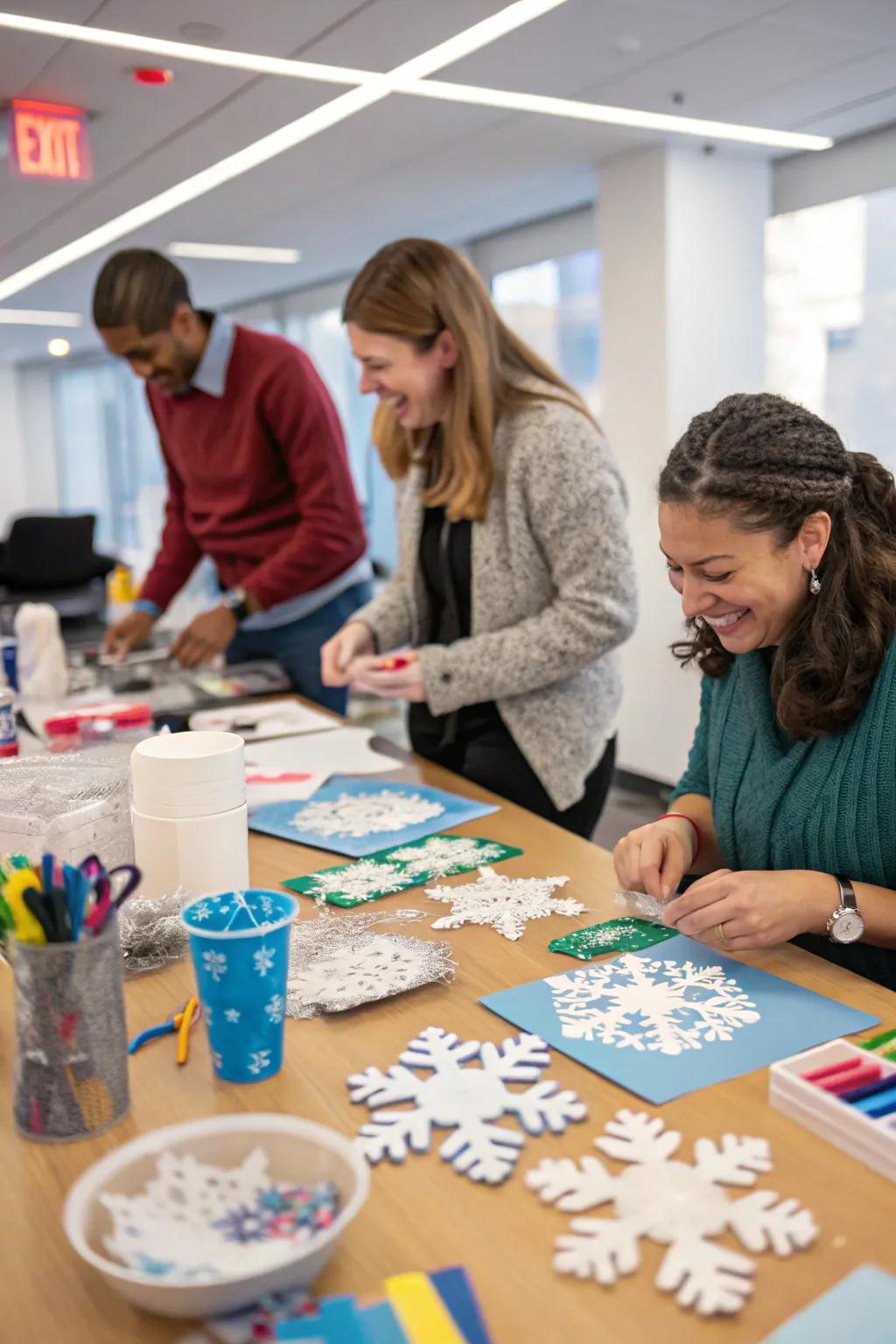 A winter themed challenge carries pleasure and engagement to the office.