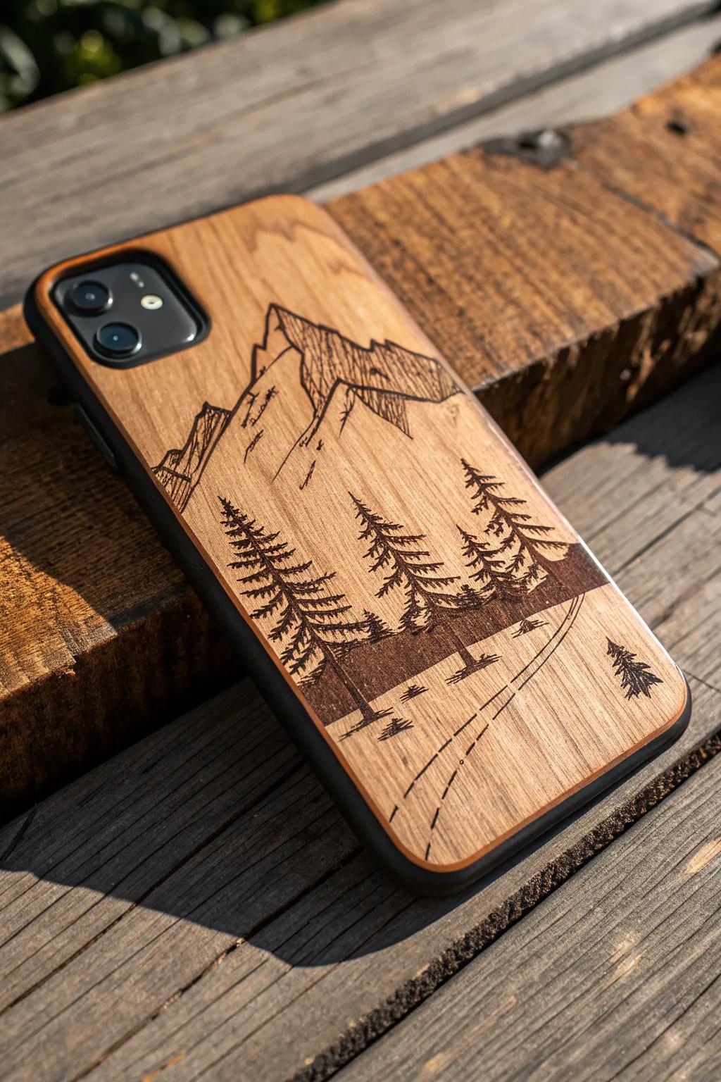 Elevate your style with a custom wood-burned phone case&mdash;where artistry meets functionality.