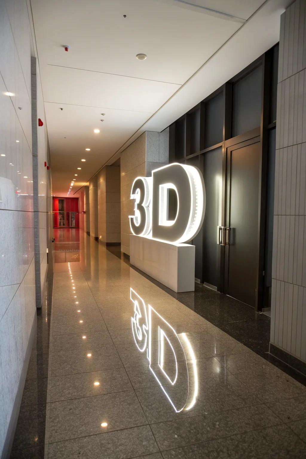 3D word art creates striking focal points.