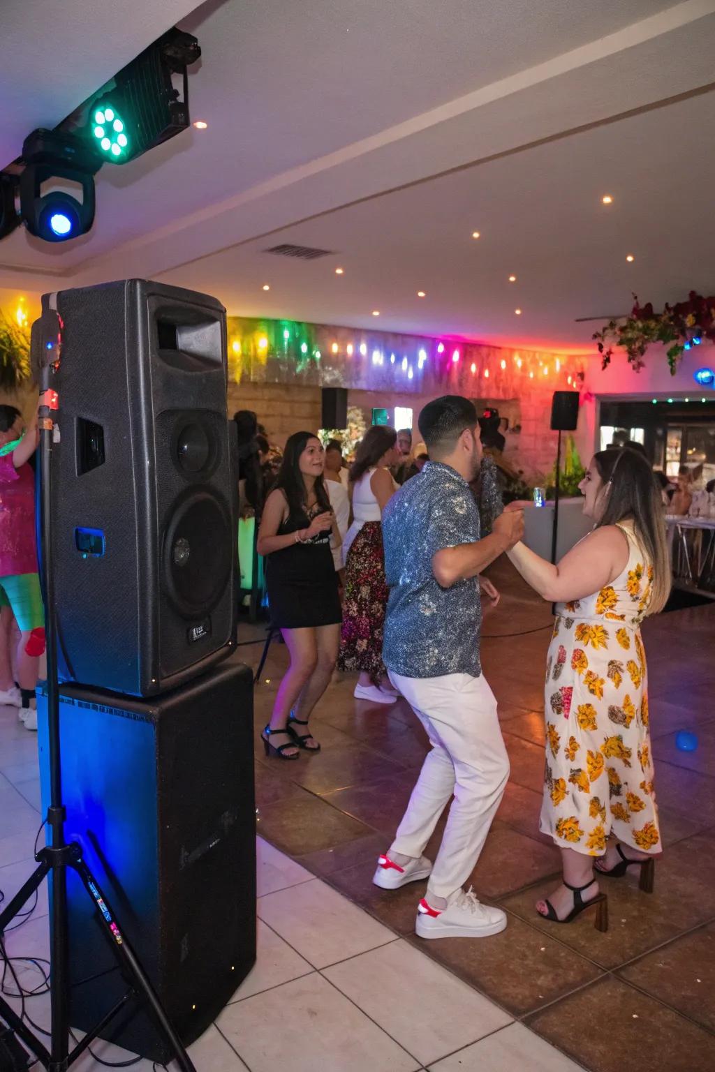 A playlist that keeps the party's energy at a high.