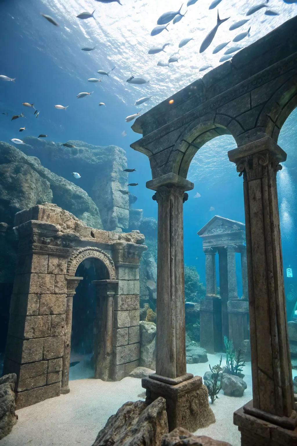 Ancient ruins craft an adventurous, historical atmosphere.