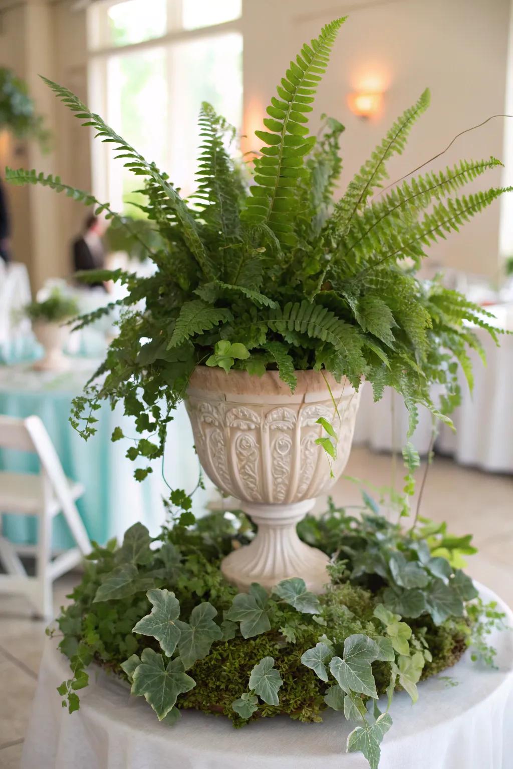 Potted flora contributes a rejuvenating, environmental vibe to your decor.