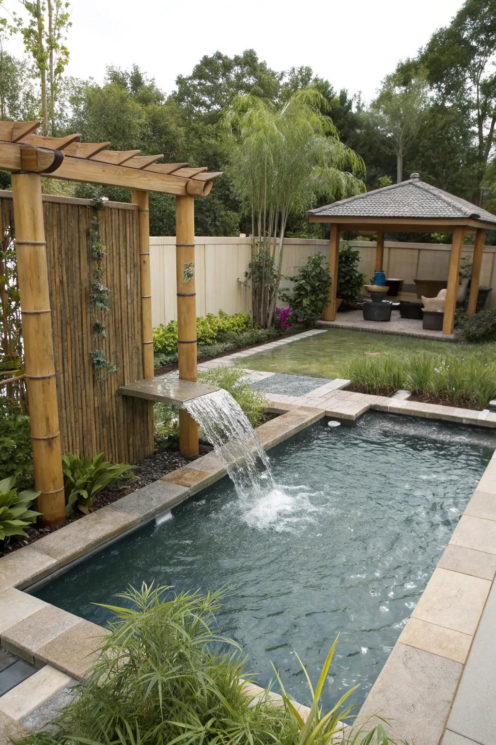 Zen-inspired cascades offer a serene escape.