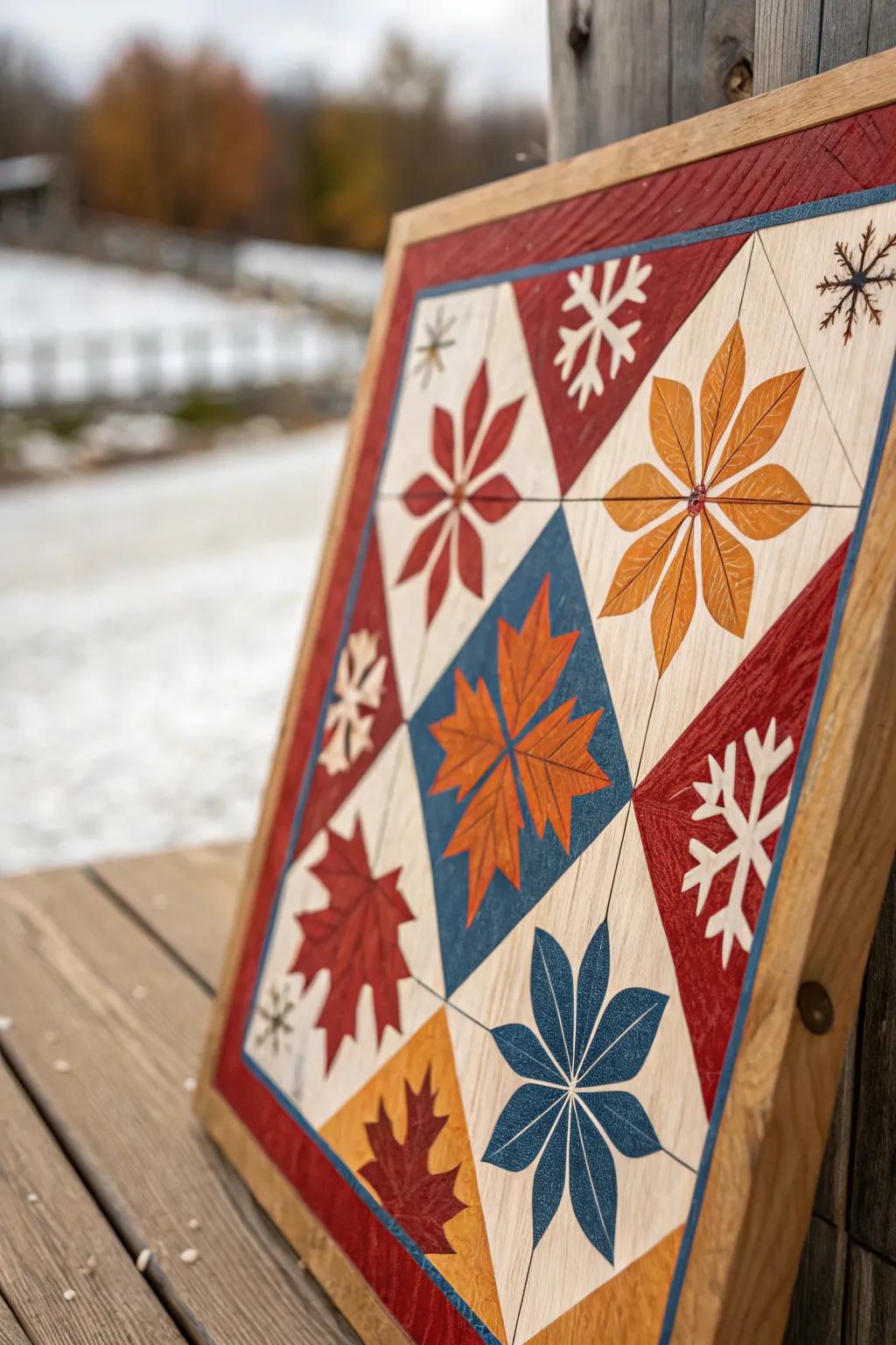 Seasonal celebration quilt pattern.