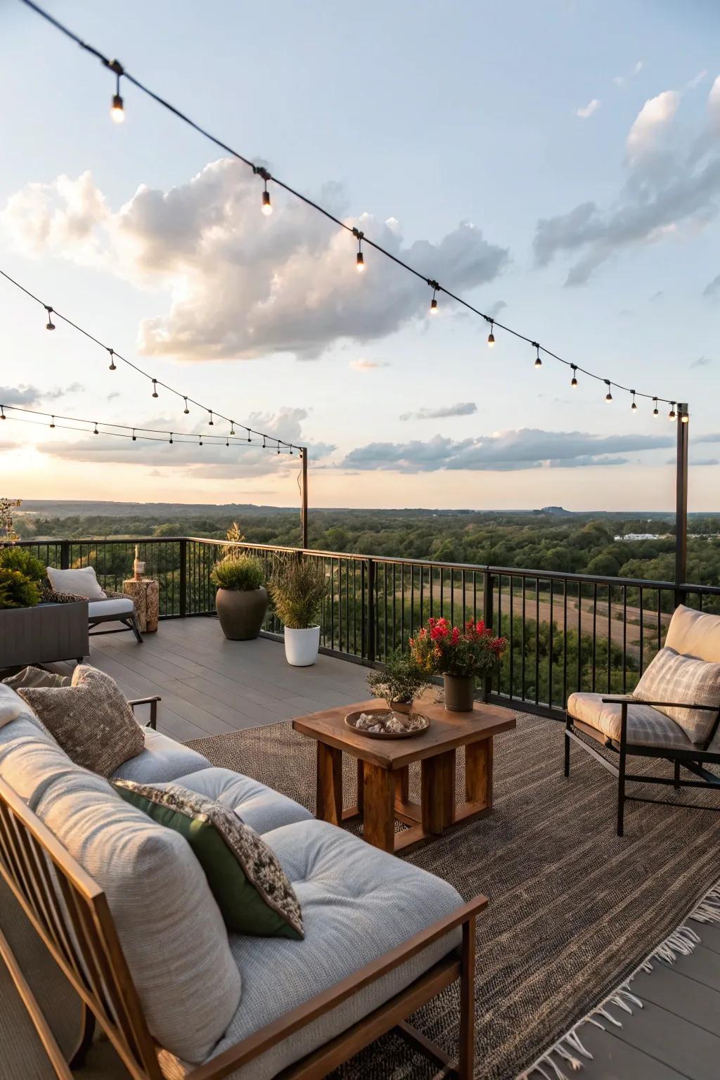 A captivating summit platform offering a serene escape with panoramic views.