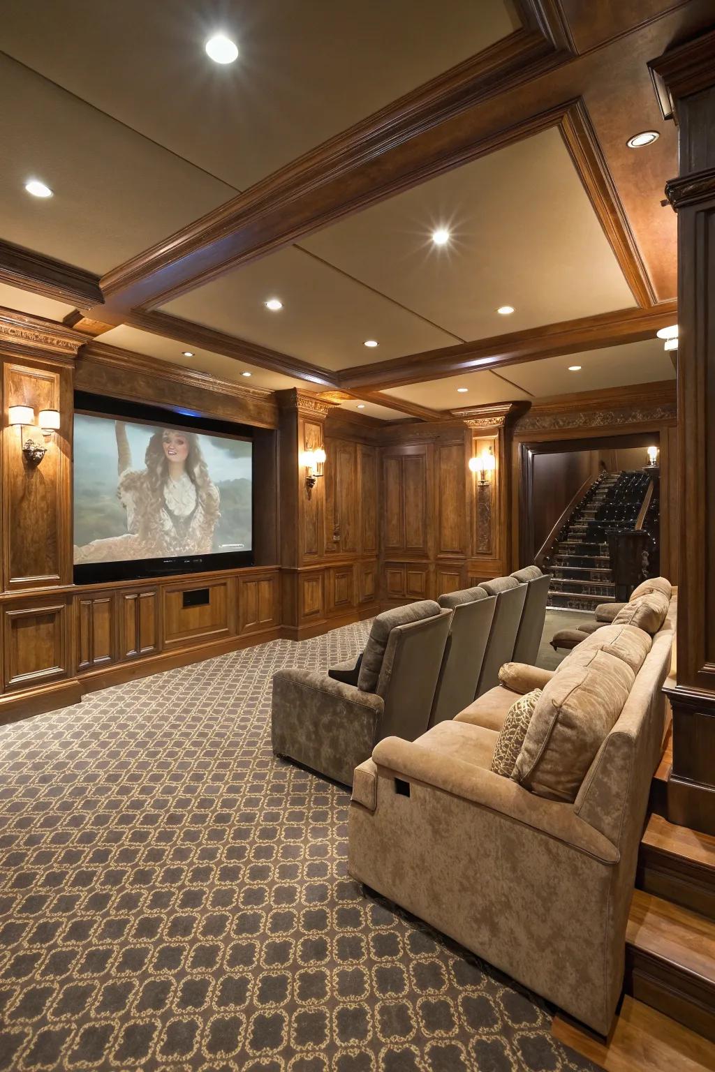 Luxury finishing touches inject class and elegance into your personally designed home cinema.