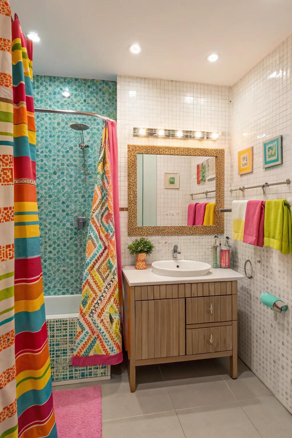 Display artistic expression with tiny tile paneling.