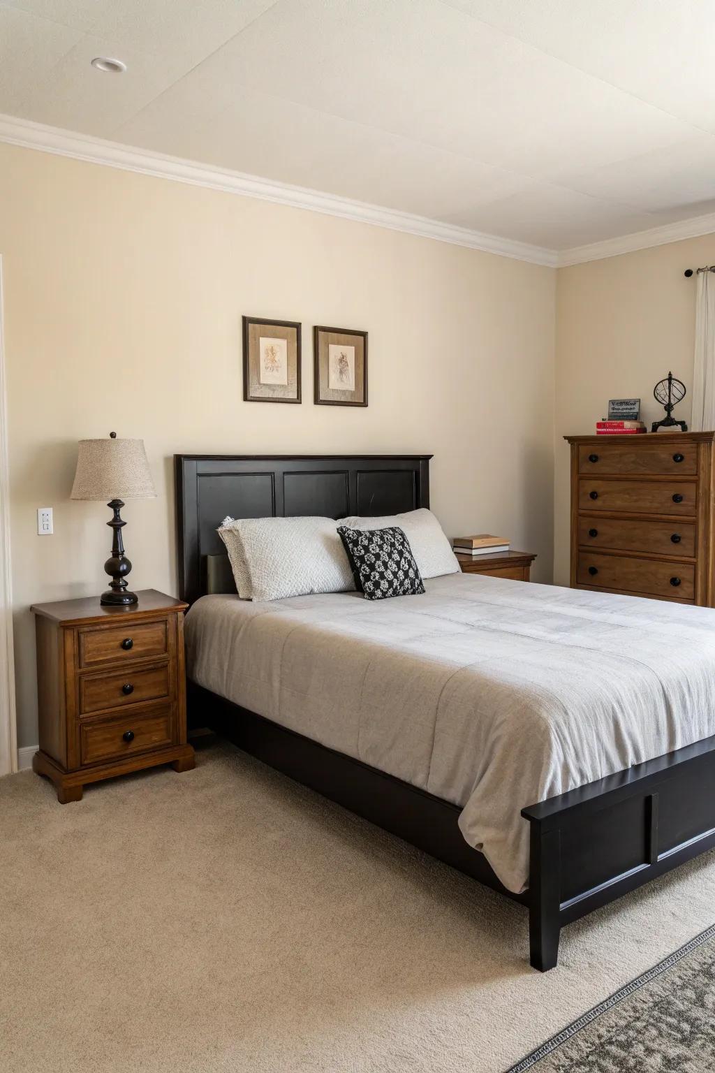 Minimalist decor emphasizes the beauty of the color scheme.
