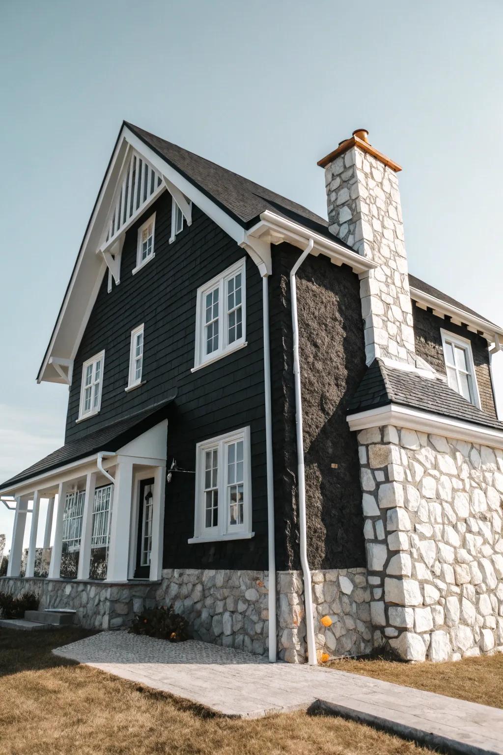 Natural stone accents add timeless character to this exterior.