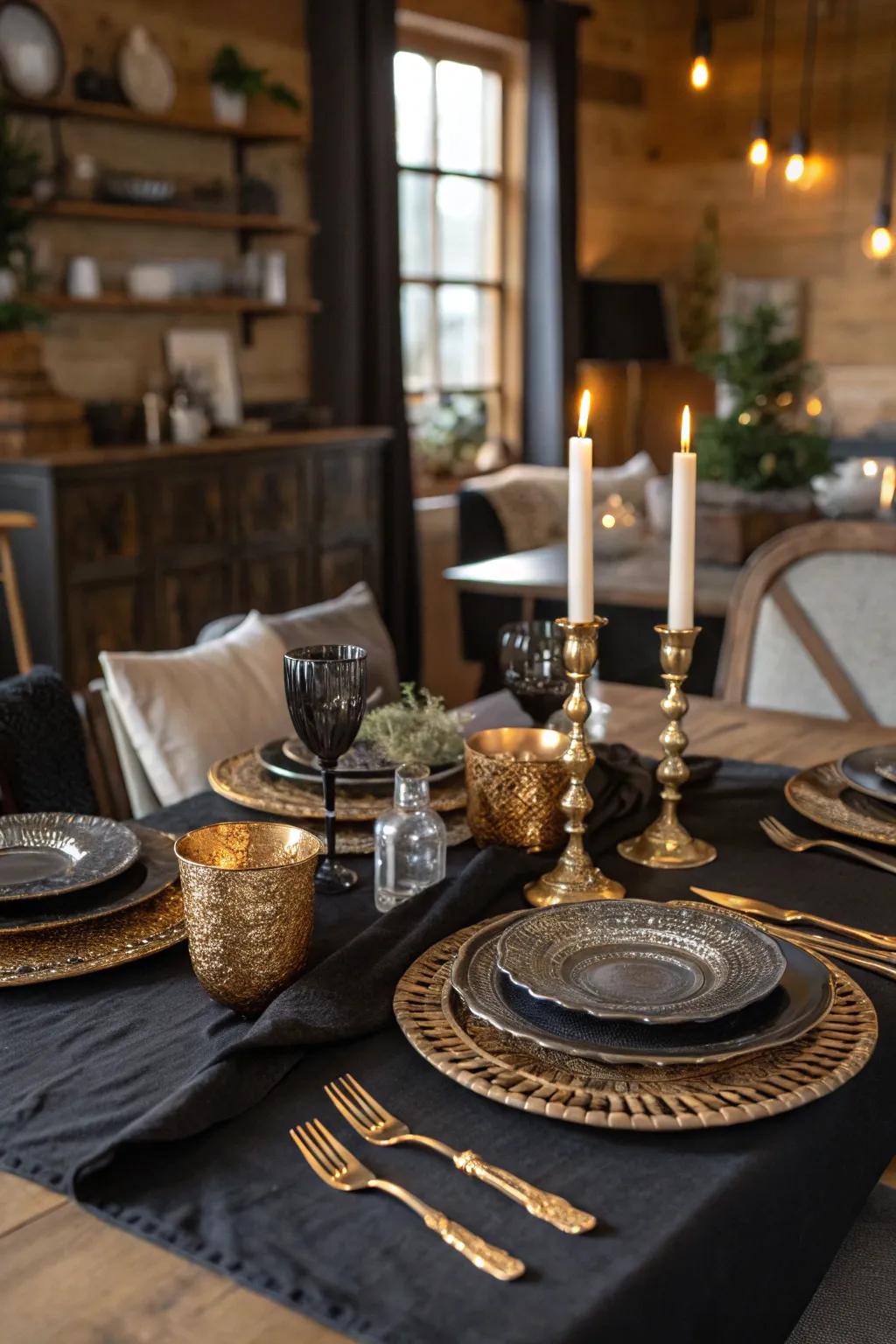 Rustic glam detailed with a cozy chic vibe.